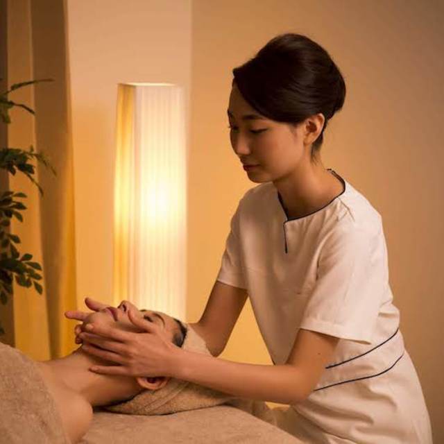 エステティシャンの施術風景